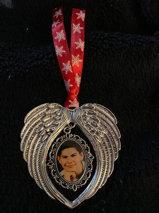 Personalized Memorial Angel Wings Ornament