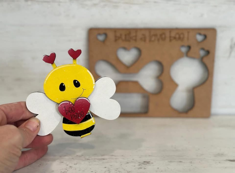 Bee valentine pop out card