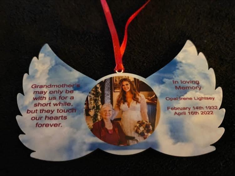 Angel wings ornament