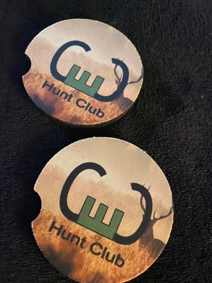 Personalized set of 2 car coasters