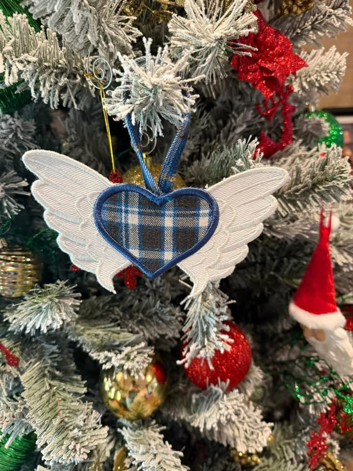 Angel wing keepsake ornament