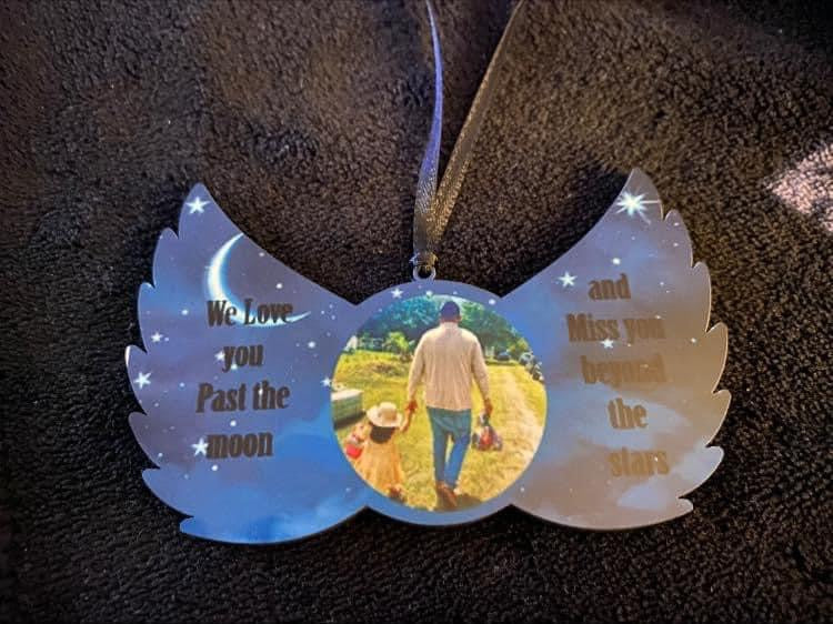 Angel wings ornament