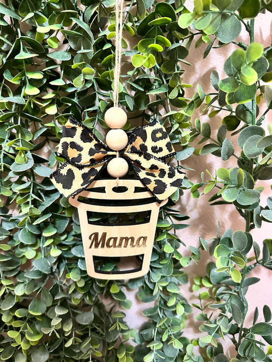 Mama Coffee Cup Car Charm